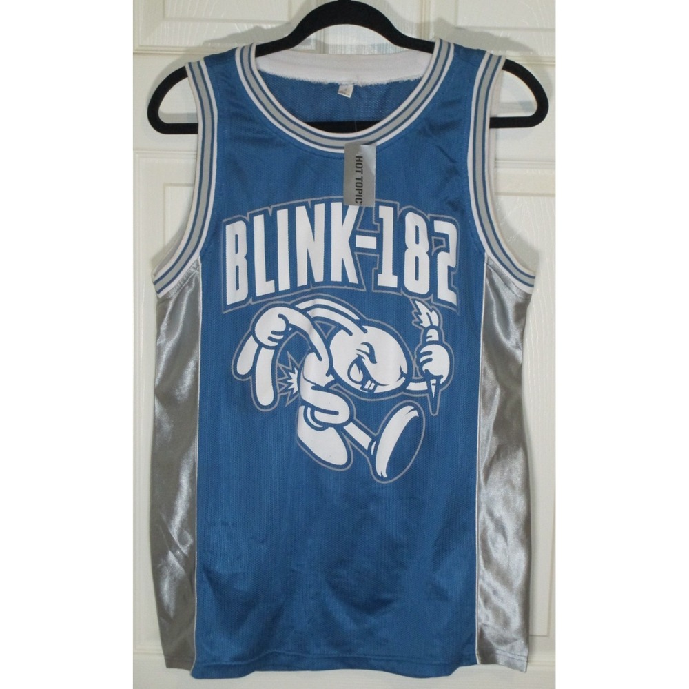 NEW Blink 182 Bunny Graphic Vintage 00s Men's Basketball Jersey S NWT